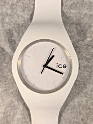 Reloj ICE Unisex Blanco sobre Blanco Reloj ICE Cuarzo 40mm Batería Nueva Foto 1 de 4