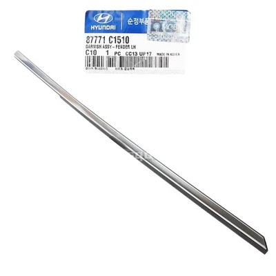 Guardabarros delantero izquierdo genuino 87771C1510 moldura cromada para Hyundai Sonata 2018-2019 Foto 1 de 2