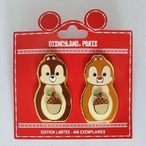 DLP DLRP Vacaciones 2010 Muñeca de Navidad Fiesta Chip & Dale Disney Prendedor 88210 - Imagen 1 de 2