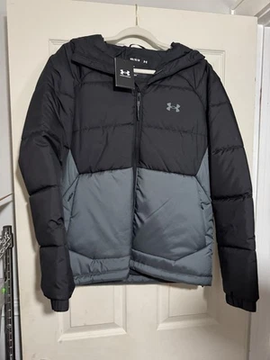 Abrigo chaqueta acolchada Under Armour UA ColdGear Reactor negro mediano MED para hombre Foto 1 de 3