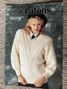 Vintage Patons Knitting Pattern Book 871 Lady’s Handknits in Totem 8 Ply - Picture 1 of 8
