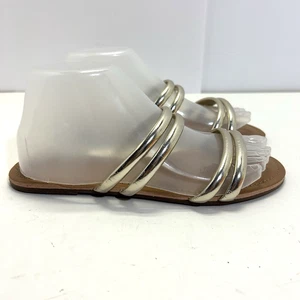 J Crew Seaside Sandalen Gold Gr. 7 Flats Riemchen - Bild 1 von 9