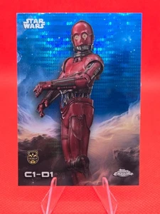 2024 Topps Chrome Star Wars C1-D1 Blue Pulsar Debut Refractor #14 - Bild 1 von 2