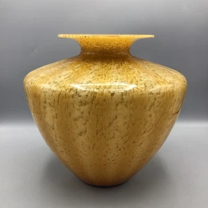 Azzurra Maestri Vetrai Vase. Butterscotch. Murano Style Hand Blown Art Glass. - Picture 1 of 11
