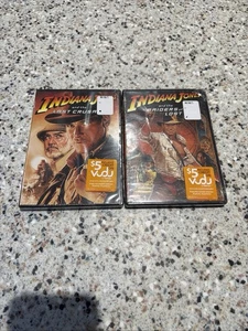 Indiana Jones: The Raiders Of The Lost Ark & The Last Crusade DVD Bundle Pack - Foto 1 di 3