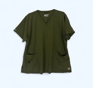 Blusa Médica Carhartt Para Mujer 2X Verde Manga Corta Force Modern Bolsillo C12110 - Imagen 1 de 7