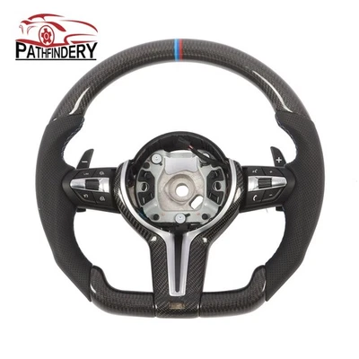 Volante de fibra de carbono apto para BMW F30 F31 F32 F33 F34 F36 F22 F23 M2 M3 M4 Foto 1 de 4