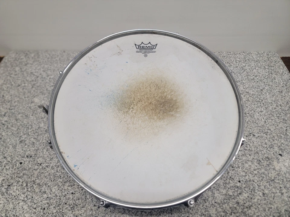 Винтажный малый барабан Ludwig Acrolite синий/оливковый значок 14 x 5 дюймов - Изображение 1 из 4