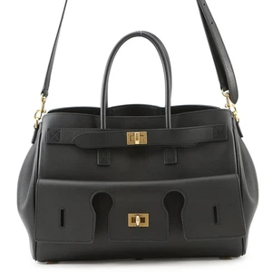 Balenciaga Bel Air Carry All Tasche aus glattem Kalbsleder, schwarz, 2-Wege - Bild 1 von 10
