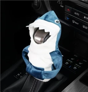 Cubierta de cambio de marcha de coche universal automotriz sudadera con capucha azul tiburón nueva - Imagen 1 de 3
