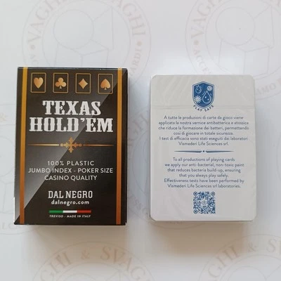 CARTE DA GIOCO DAL NEGRO TEXAS HOLD'EM CASINO QUALITY BLU (DN024140)