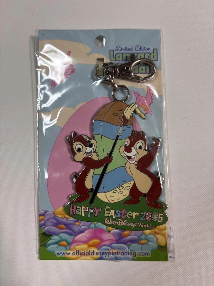 Disney World Pascua 2005 Chip and Dale Lanyard Medalla Bolso Dije Usado Foto 1 de 1