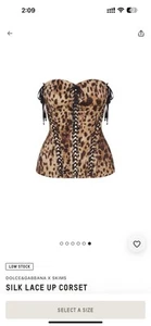 Skims X Dolce Gabbana Corset Silk Lace Up Brand New size Large - Picture 1 of 2