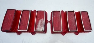 Pair 1969 Ford Mustang Rear Tail Light Lens Cover SAE-TSDB-69MG Original *READ* - Picture 1 of 12