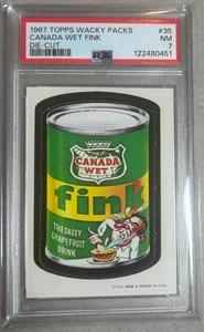 1967 Topps Wacky Packages Die-Cut # 35 Canada Wet Fink PSA 7 recentemente classificato - Foto 1 di 2