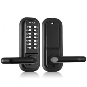 Mechanical Keyless Entry Door Lock 14 Digit Keypad Security Handle Access System - Picture 1 of 8