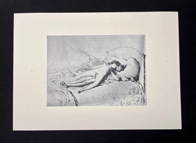 Erotische Heliogravür Michael von Zichy „Zyklus Liebe - Ciotus“ von 1910 Titssex - Bild 1 von 3