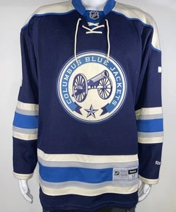 Maglia Columbus Blue Jackets Cannon Reebok con licenza ufficiale cravatta taglia Med - Foto 1 di 9