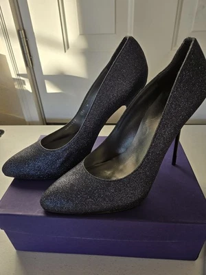 Nuevo Stuart Weitzman Azul Marino Brillo Tacones 5 1/2" Tacones de aguja Talla 12M  Foto 1 de 4