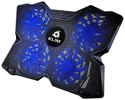 Klim Wind Cooling Pad & Stand for Gaming Notebook for PC Mac PS4 black blue - Bild 1 von 4