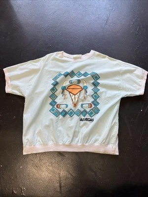 Camiseta Vintage Anos 80 Las Vegas Windbreaker Southwest Bull Skull Gráfica GG - Imagem 1 de 4