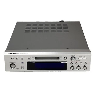 ONKYO MD-133 Hi-MD Mini Disc Recorder Silver High Speed MDLP Good GP - Image 1 of 4