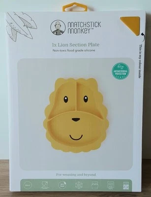 Matchstick Monkey Essenszeit Esslernteller Unterteilung - Menüteller löwe Outlet - Bild 1 von 4