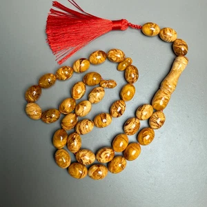 Cuentas de oración islámicas Tasbih Misbaha مسبحة ámbar amarillo 12x17 mm 69,2 g - Imagen 1 de 3