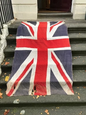 ANTIGUA Bandera Union Jack Vintage Algodón? ¿Lino? Excelente Foto 1 de 4