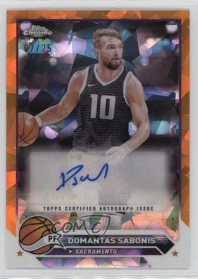 2023-24 Topps Chrome Sapphire Edition Orange /25 Domantas Sabonis #CG-DS Auto - Image 1 of 2