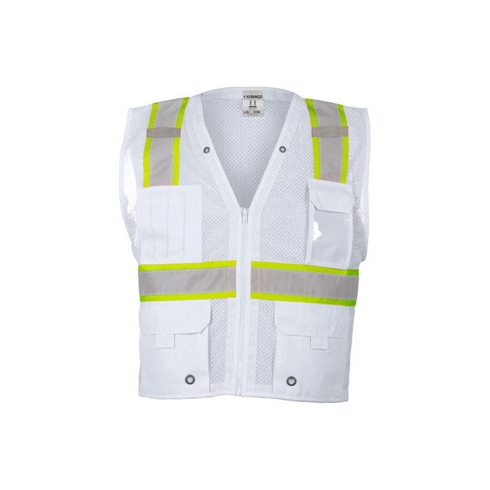 Chaleco de seguridad KISHIGO B105-L-XL, blanco, talla L/XL 820KT5 Foto 1 de 1