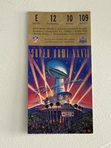 AUTHENTIC 1993 SUPER BOWL XXVII TICKET STUB DALLAS COWBOYS VS BUFFALO BILLS 109 - Picture 1 of 4