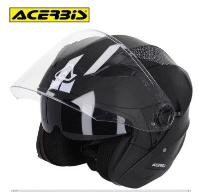 Casco Jet ACERBIS Firstway 2.0 22.06 Nero Opaco completo di visierino parasole