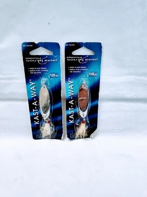 Cebo cuchara cromada South Bend Kast-A-Way 2 ea 1/2 oz Foto 1 de 2