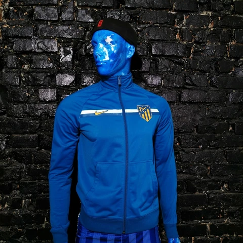 Atletico Madrid Training Jacket With Zipped Blue Nike AJ4072-301 Mens Size M Cover