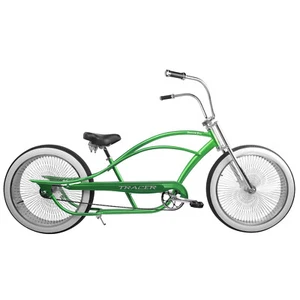 26" Fat Tires 140 Spokes Stretch Beach Cruiser Bike High Rise Handlebars Bicycle - Picture 1 of 15