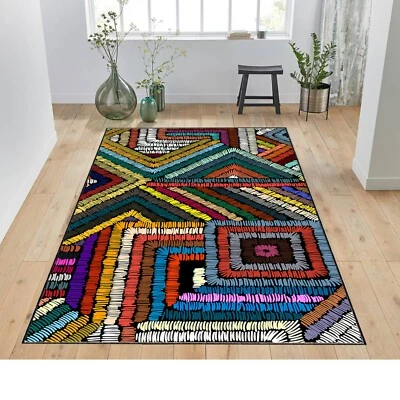 Colorful Rug, Patchwork Rug, Sewing Pattern Carpet, Turkish Rug, Best Friends - Image 1 of 4