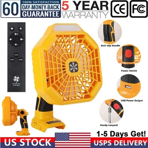 Portable Camping Fan Work Fan for Dewalt 20V Li-Ion BatteryDCB203 DCB182 DCB200 - Picture 1 of 8