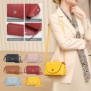 Women's Fashion Shoulder Bag Crossbody Bags PU Leather Phone Purse Pocket Bag - Picture 1 of 14
