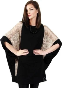 Volcano Tunic Dress Black And Gold Made In Iceland Size Small - Picture 1 of 16