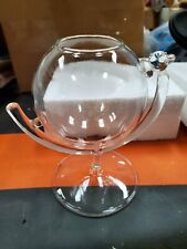 Round Irregular Shaped Clear Globe Wine Glass Goblet Home Bar Martini 5.5" tall