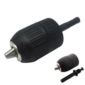 SDS Plus Shank  to 1/2" 20 UNF  Keyless Chuck Adapter Impact Drill 3-Jaw 2-13mm - Picture 1 of 4