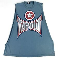 Vintage Tapout Graphic Chopped Sleeves Cutoff Men’s Shirt Size XXL Made In USA