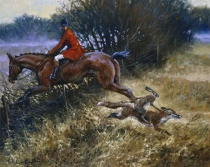 Mick Cawston 'Double Take' Hunting Open Edition Print - Picture 1 of 2