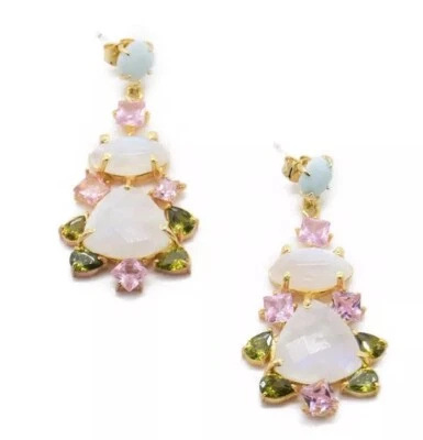 ADIBA Designer Handmade Amazonite & Natural Moonstone Earring - Image 1 of 2