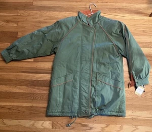 Vintage Abbmoor grüne Jacke Mantel Damen Größe 14WP Reißverschluss isoliert Dacron 808 - Bild 1 von 7