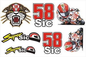 58 Marco Simoncelli G ADESIVI Sic stickers tributo motogp adesivo - Foto 1 di 1