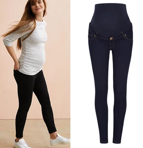 BLOOMING MARVELLOUS  Maternity Jeans Blue Black Over Bump Skinny Stretch BNWT - Picture 1 of 4