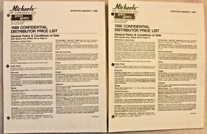 LISTINO PREZZI DISTRIBUTORE PRODOTTI VINTAGE ZIO MIKE'S 1989 E 1990  - Foto 1 di 8
