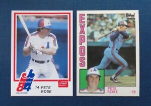1984 Stuart Collection #17 & 1984 Topps Traded #103T Pete Rose